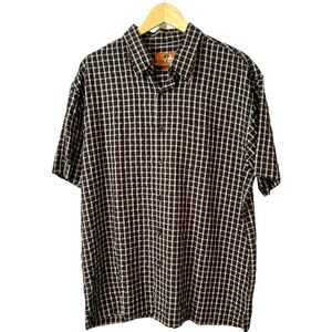 Joshua Tree Button Down Shirt Black Gingham XXL